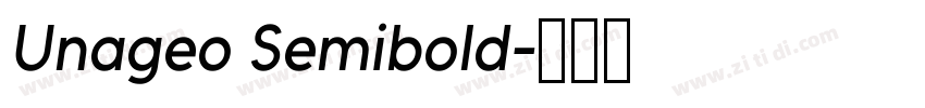 Unageo Semibold字体转换